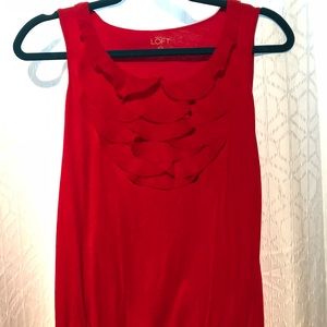 Loft red cotton tank